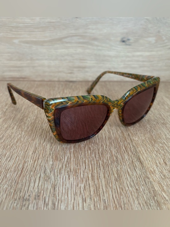 Alain Mikli A05026 Havana Zig Zag Green Brown Bifocal Reading Sunglasses +3